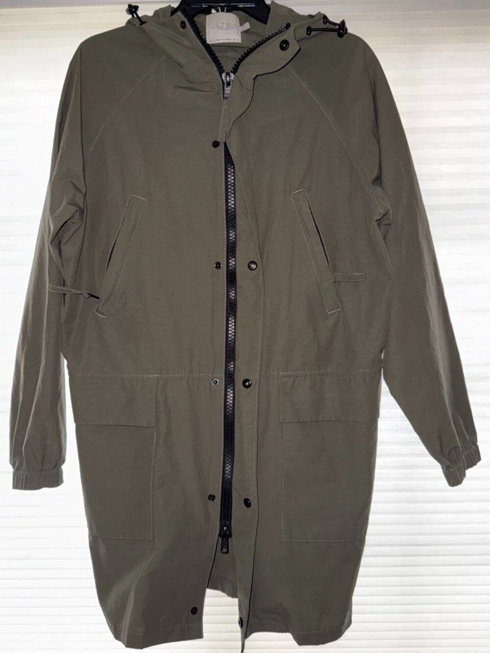 Topman Men's Khaki and Green Coat